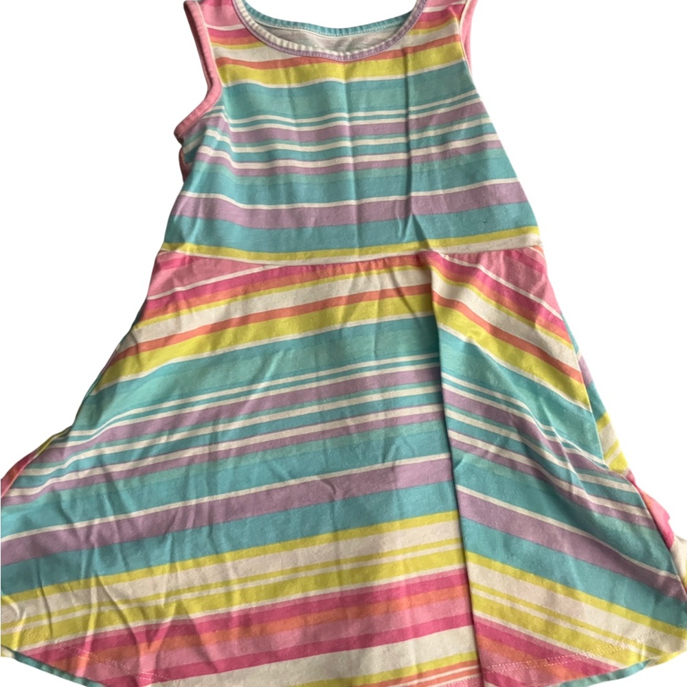 Colorful Striped Sleeveless Dress